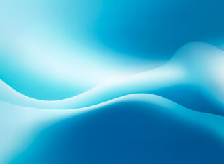 Abstract image with a double exposure effect, blending smooth blue and white waves in a soft gradient.