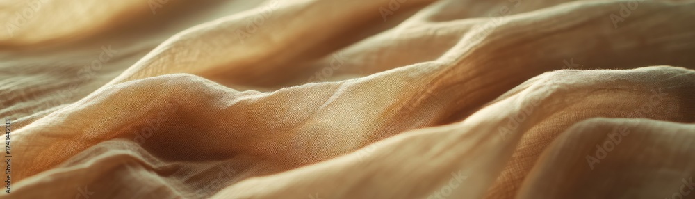 Poster Light Beige Fabric Draped in Soft Waves
