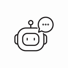 Obraz premium Chat bot artificial intelligence icon vector sign