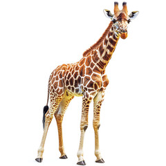 Obraz premium Majestic Giraffe in the African Savanna: A Stunning Wildlife Portrait