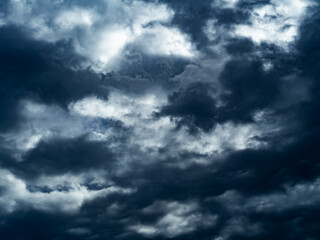 Sky dark cloud storm halloween background rain lightning thunder stormy typhoon Nature light scene...