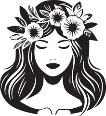 Inernational women day vector in black and white