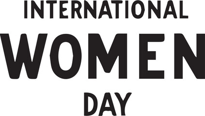 Inernational women day vector in black and white