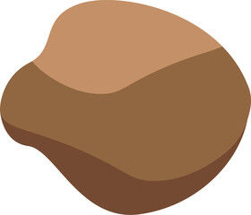 Smooth, flowing, and earthy brown blob creating a sense of natural elegance