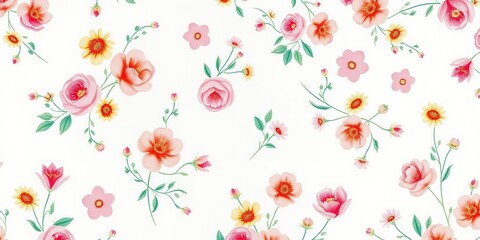 Delicate Floral Prints Adorn Easter-Themed Linen Fabric Backdrop