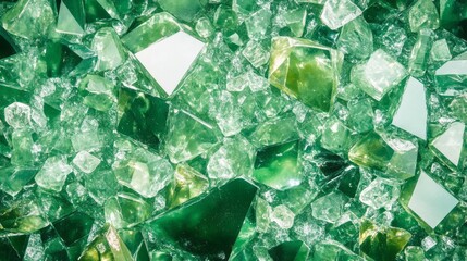 Obraz premium Abstract green graphic polygon texture with copy space for your design, advertise and banner concept