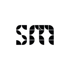 SM monogram logo design letter text name symbol monochrome logotype alphabet character simple logo