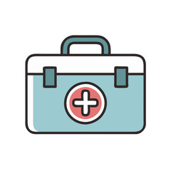 Obraz premium First Aid Kit Icon in a colorful design