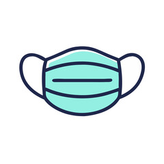 Medical Mask Icon on a white background