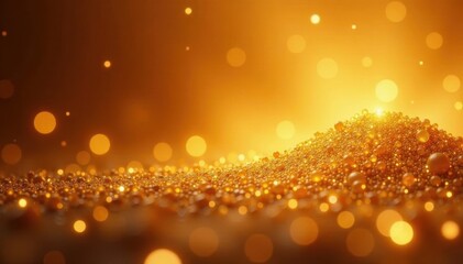 Golden shimmer, radiant glow, luxurious texture, shimmery, metallic, rich