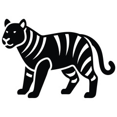 This is tiger vector icon design with illustration