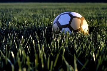 Soccer Ball on a Lush Green Field
