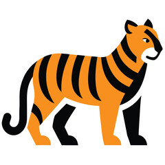 This is tiger vector icon design with illustration