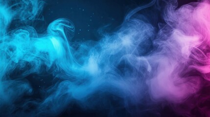 Abstract cyber mist background with blue and purple smoke