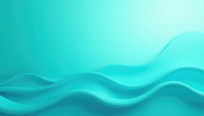 Ombre turquoise background with wavy texture and subtle gradient, turquoise, blue, waves