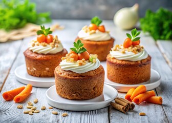 Stunning Individual Carrot Cakes Cooling Alluringly