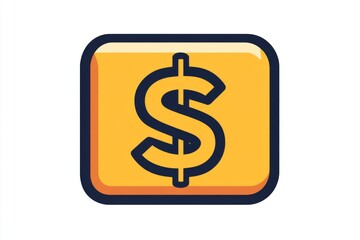 Obraz premium Dollar sign displayed within a yellow and orange wallet icon