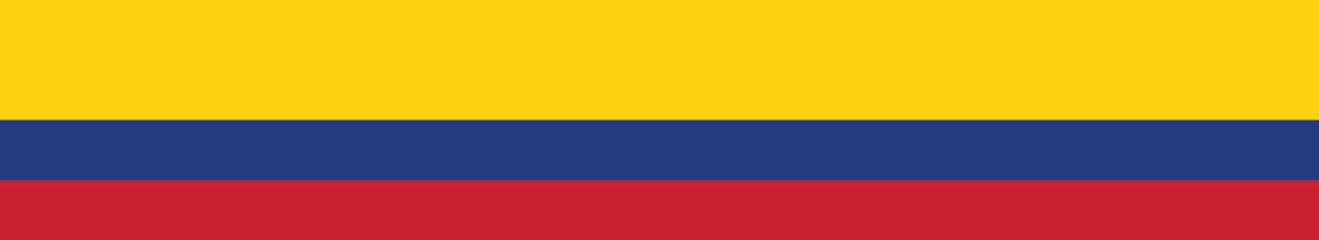 Colombia flag long banner digital vector illustration