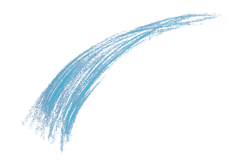 Isolated light blue pencil line on transparent background.