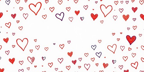 Vibrant Doodle Valentine's Day Cards Adorned with Textured Charm