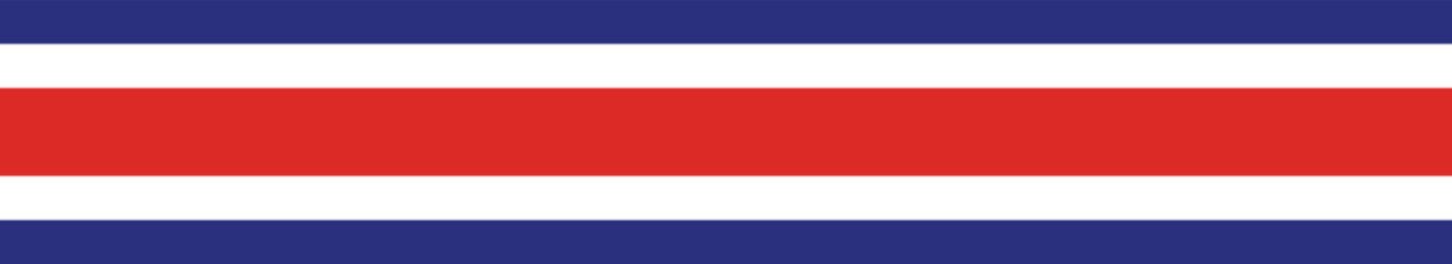 Naklejka premium Costa Rica flag long banner digital vector illustration