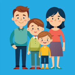 happy family with kids