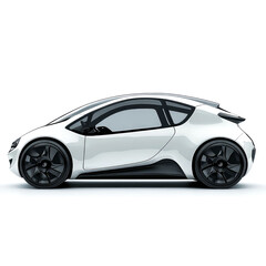 Naklejka premium Sleek Electric Coupe Concept Car: Futuristic Design and Eco-Friendly Performance