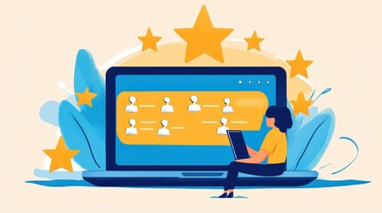 A customer analyzing product reviews on their laptop, using detailed feedback from other buyers to make an informed and confident online purchase decision