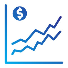 Graphic chart finance Solid Gradient Icon