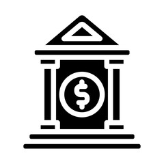 Bank finance Solid Icon