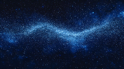 Obraz premium A rich blue cosmic texture with glowing waves of light, symbolizing energy flowing through space.