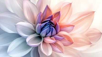 Fototapeta premium Pastel Flower Soft Petals Delicate Bloom Artistic Image