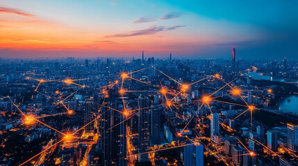 Fototapeta premium fiber optical network cable internet connection concept artificial intelligence neural network 3d render illustration