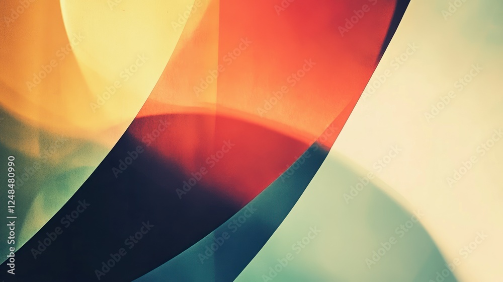 Poster abstract colorful swirls of light and shadow