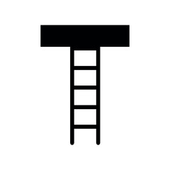 Ladder Logo combine with letter T vector template