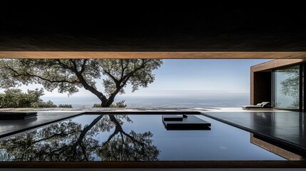 Fototapeta premium A modern architectural model of a house placed on a clean table.