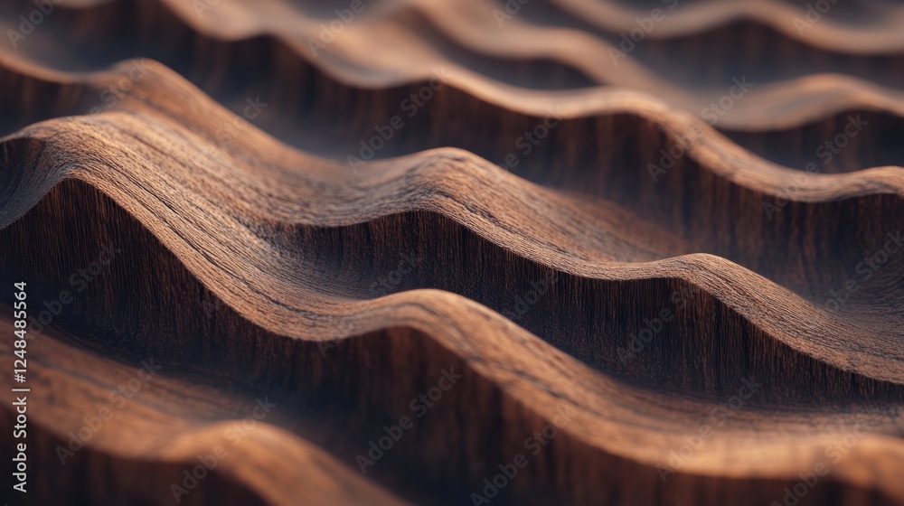 Poster Abstract Wooden Waves Texture Pattern Design