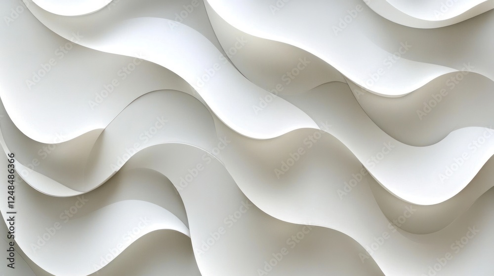 Poster Abstract White Wave Pattern Design Background
