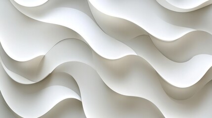Obraz premium Abstract White Wave Pattern Design Background