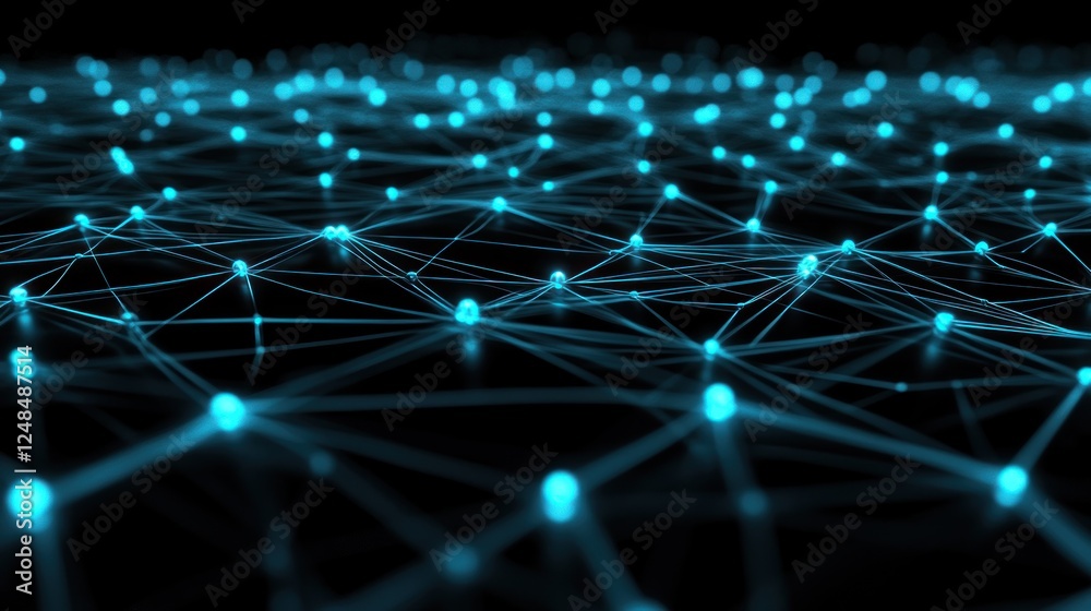 Poster Abstract Network Showing Interconnected Nodes and Lines