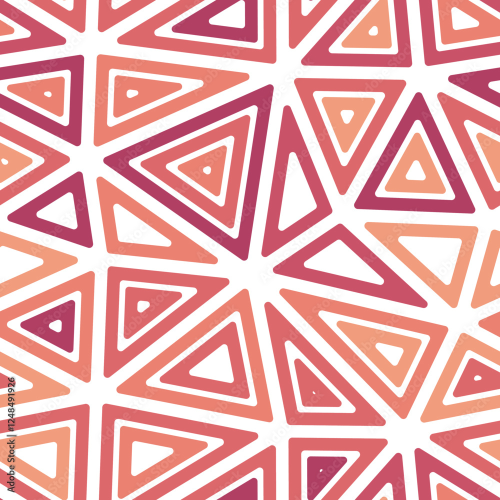 Poster abstract background with mosaic triangle shapes. big triangles size. multiple repeated inner triangl
