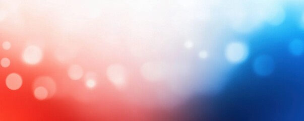 Fototapeta premium Blurred background banner of red- white and blue.
