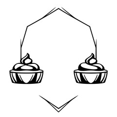 Abstract Monochrome depiction of scales, composed of balance and elegance.