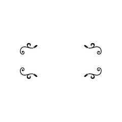 Minimalist Black Floral Embellishment: Elegant Symmetry