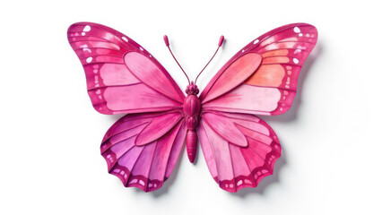 butterfly pastel colors, isolated on white