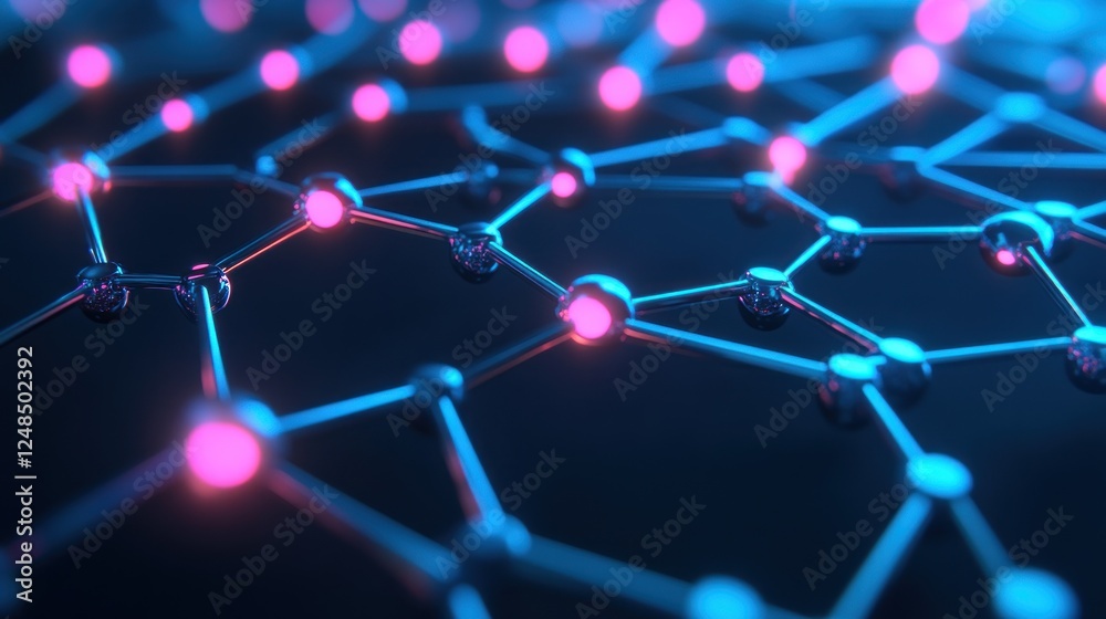 Poster Abstract Network Nodes Connected Showing Interconnectivity