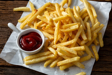 French fries with ketchup 