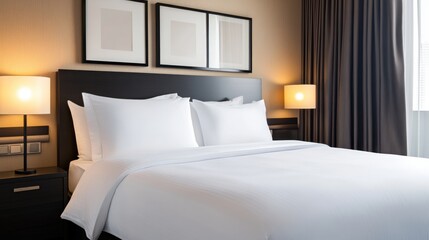 Cozy and Modern Hotel Room with Comfortable Bed and Elegant Decor for Relaxing Stay Experience