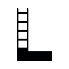 Ladder Logo combine with letter L vector template
