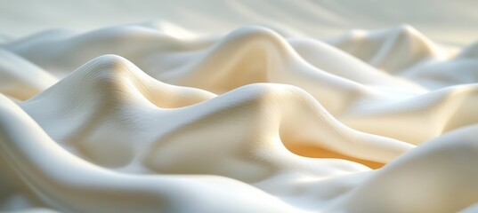 Obraz premium Seamless, Soft, Cloud White, 3D Style, Delicate, Gentle, Light, Wave Texture Pattern Background.